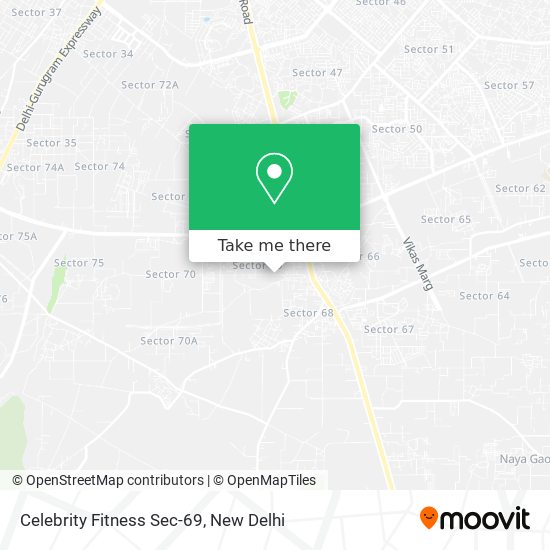 Celebrity Fitness Sec-69 map