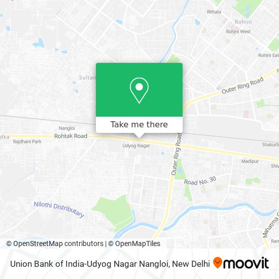 Union Bank of India-Udyog Nagar Nangloi map