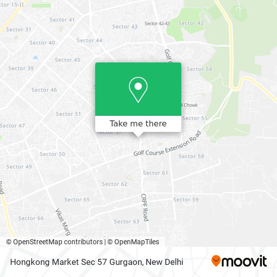 Hongkong Market Sec 57 Gurgaon map