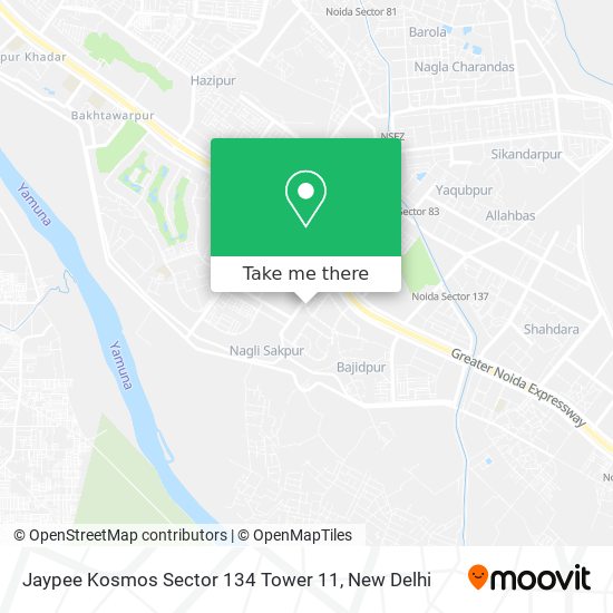 Jaypee Kosmos Sector 134 Tower 11 map