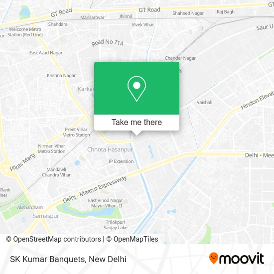 SK Kumar Banquets map