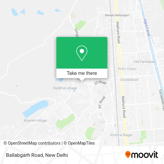 Ballabgarh Road map