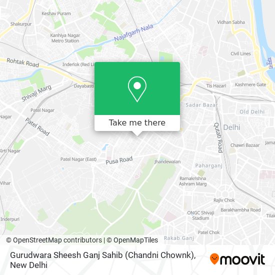 Gurudwara Sheesh Ganj Sahib (Chandni Chownk) map