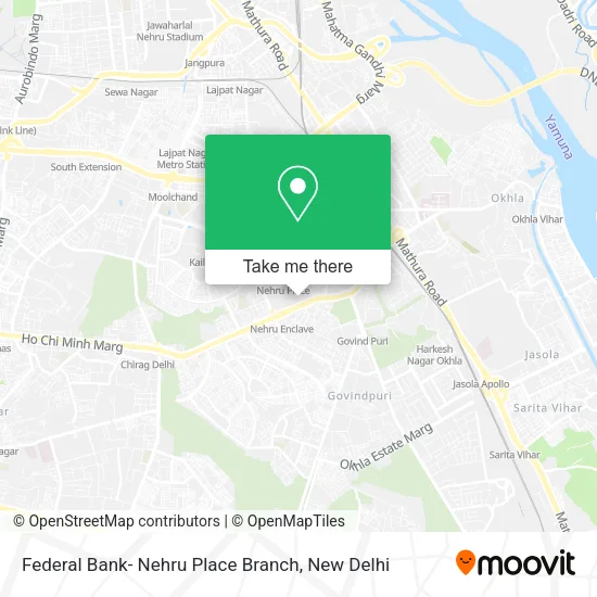 Federal Bank- Nehru Place Branch map