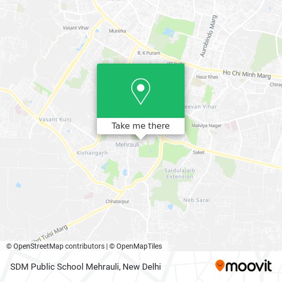 SDM Public School Mehrauli map