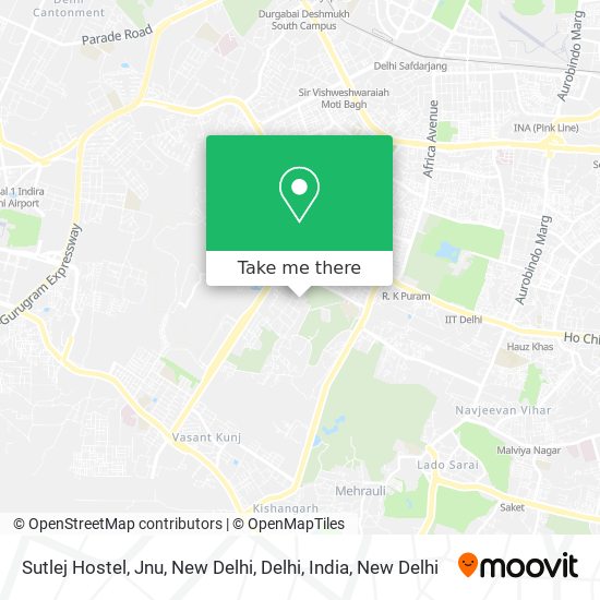 Sutlej Hostel, Jnu, New Delhi, Delhi, India map