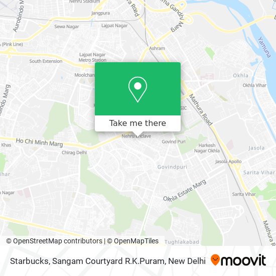 Starbucks, Sangam Courtyard R.K.Puram map