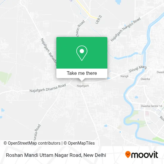 Roshan Mandi Uttam Nagar Road map