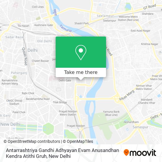 Antarrashtriya Gandhi Adhyayan Evam Anusandhan Kendra Atithi Gruh map