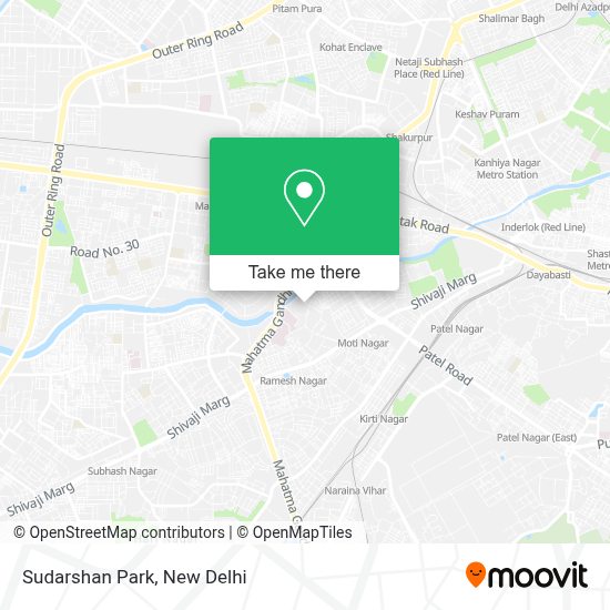 How to Get to Sudarshan Park, Moti Nagar, New Delhi by Bus, Metro or Train?