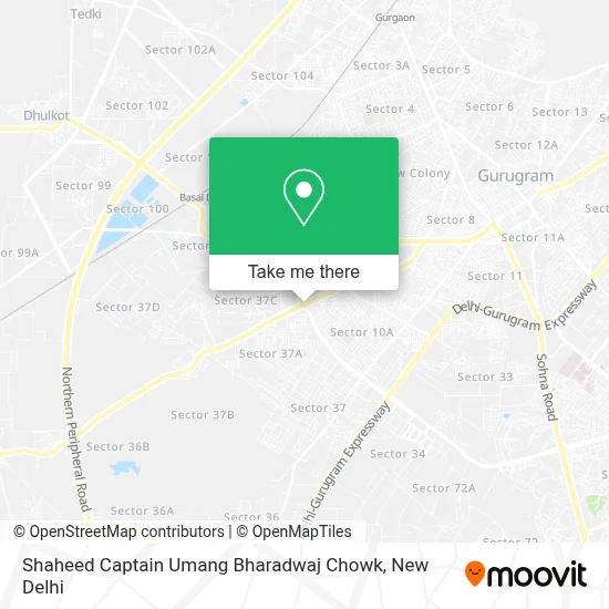 Shaheed Captain Umang Bharadwaj Chowk map