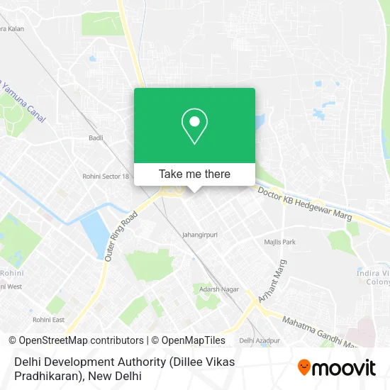 Delhi Development Authority (Dillee Vikas Pradhikaran) map