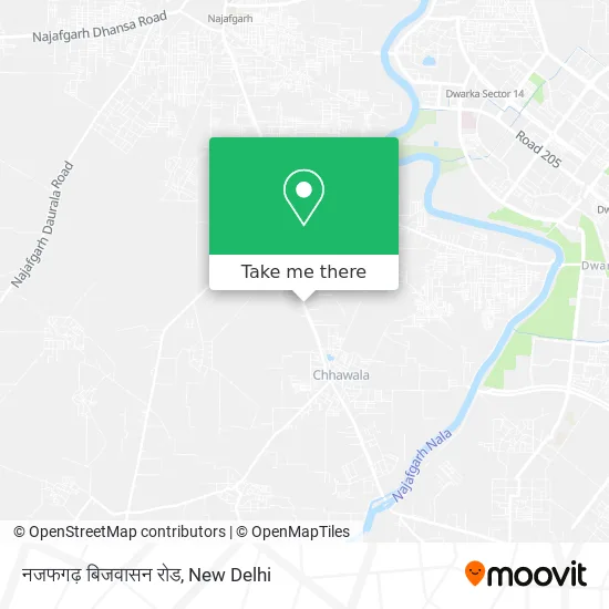 नजफगढ़ बिजवासन रोड map