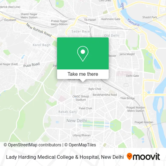 Lady Harding Medical College & Hospital map