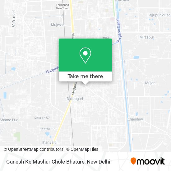 Ganesh Ke Mashur Chole Bhature map