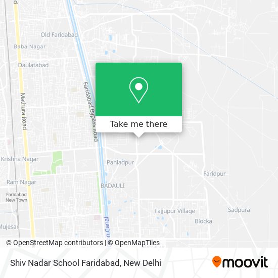 Shiv Nadar School Faridabad map