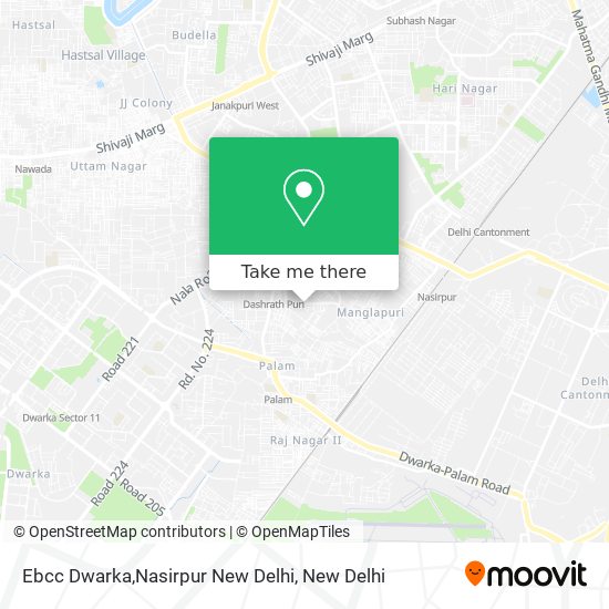 Ebcc Dwarka,Nasirpur New Delhi map