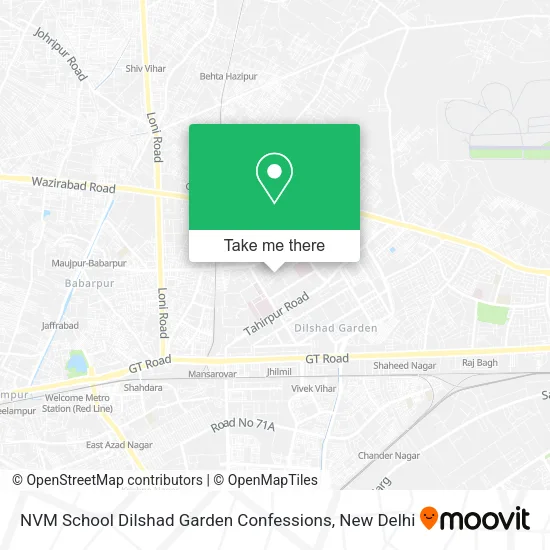 NVM School Dilshad Garden Confessions map