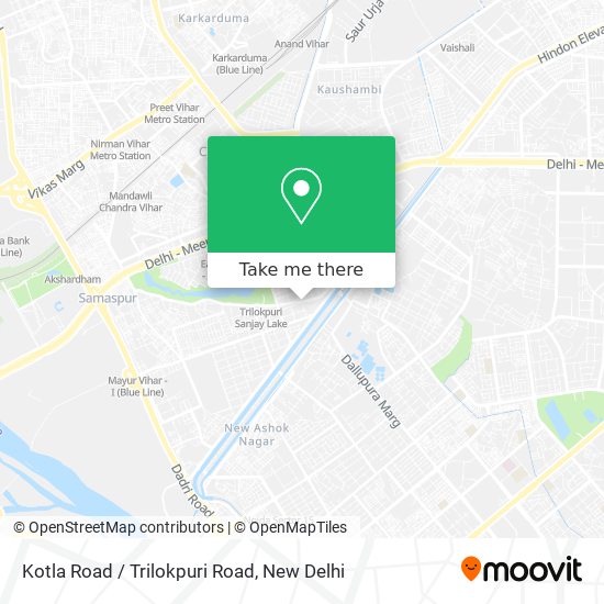 Kotla Road / Trilokpuri Road map