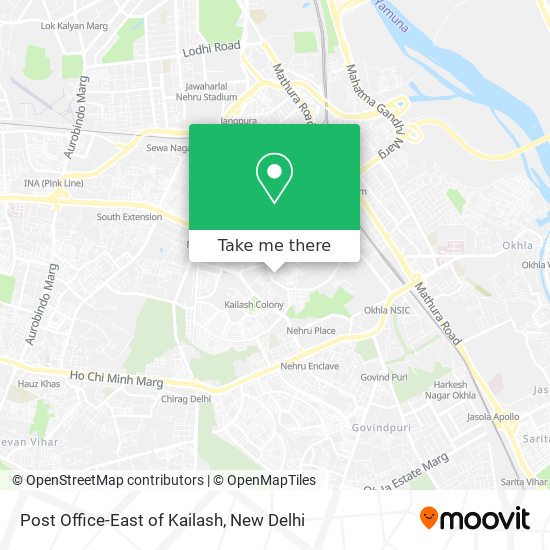 Post Office-East of Kailash map