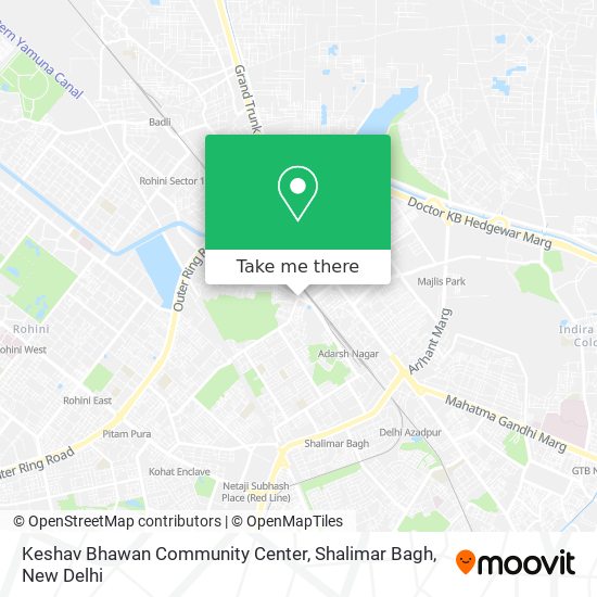 Keshav Bhawan Community Center, Shalimar Bagh map