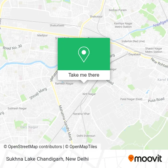 Sukhna Lake Chandigarh map