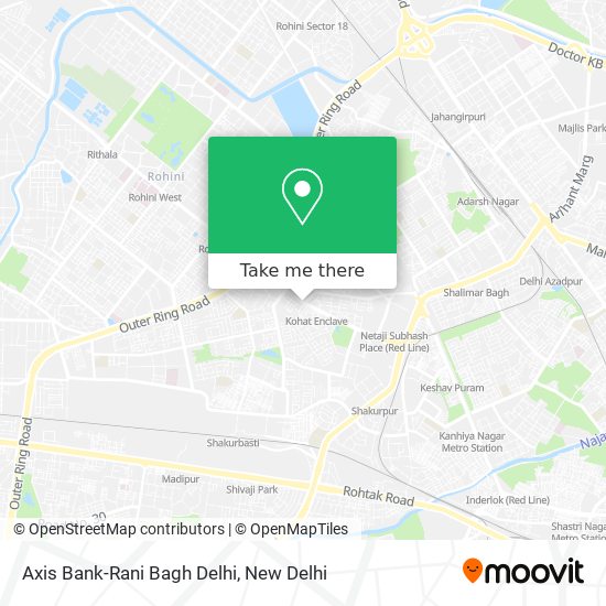 Axis Bank-Rani Bagh Delhi map