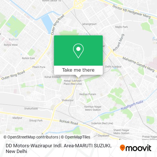 DD Motors-Wazirapur Indl. Area-MARUTI SUZUKI map