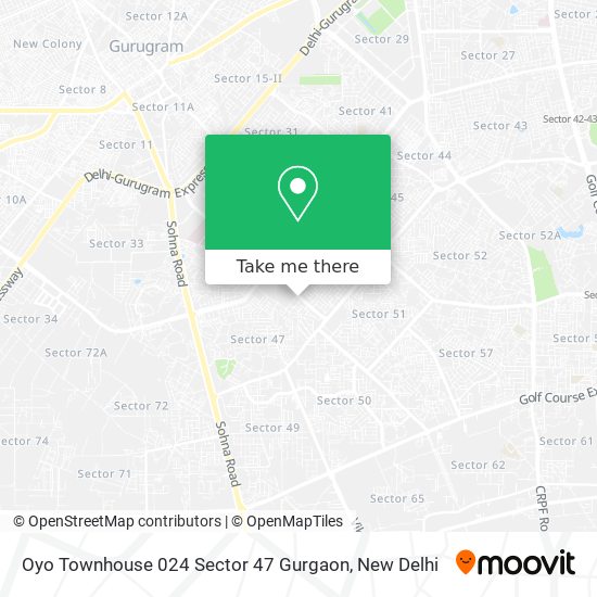 Oyo Townhouse 024 Sector 47 Gurgaon map