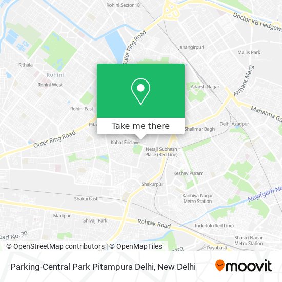 Parking-Central Park Pitampura Delhi map