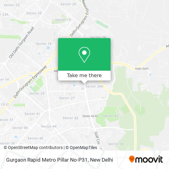 Gurgaon Rapid Metro Pillar No-P31 map