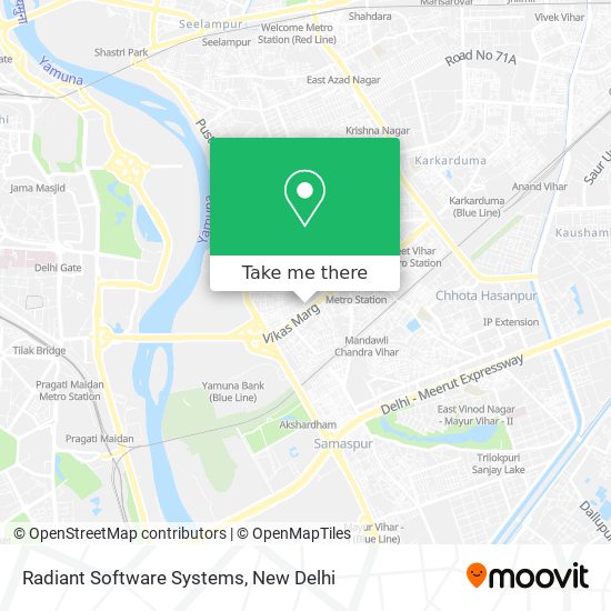 Radiant Software Systems map