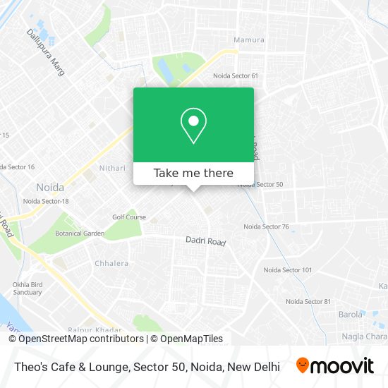 Theo's Cafe & Lounge, Sector 50, Noida map