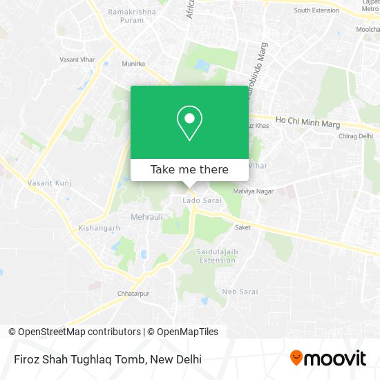 Firoz Shah Tughlaq Tomb map