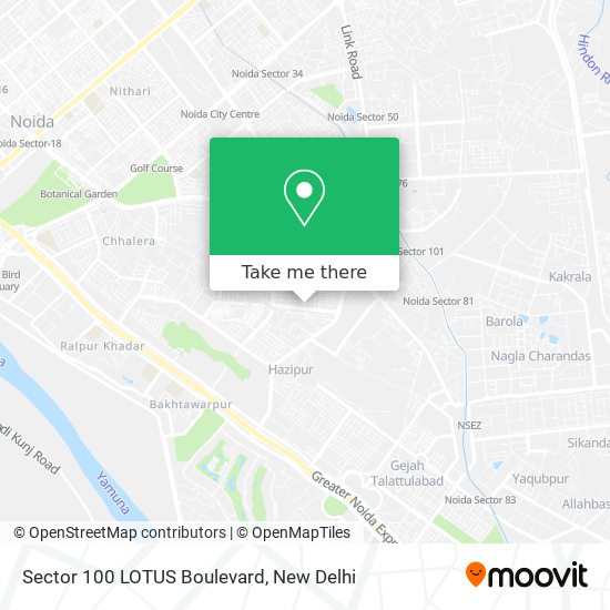 Sector 100 LOTUS Boulevard map