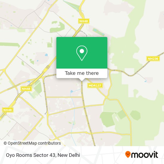 Oyo Rooms Sector 43 map