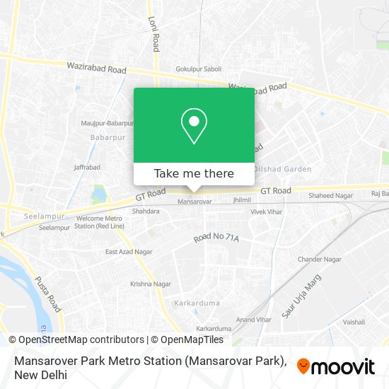 Mansarover Park Metro Station (Mansarovar Park) map