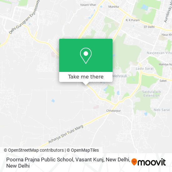 Poorna Prajna Public School, Vasant Kunj, New Delhi map