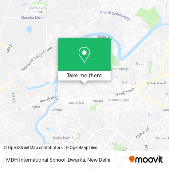 MDH International School, Dwarka map