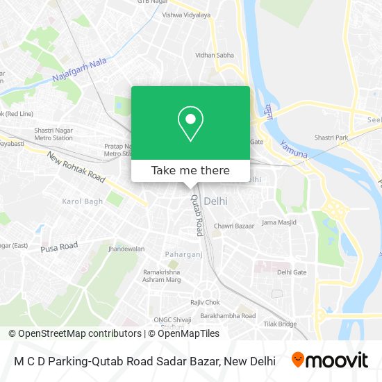 M C D Parking-Qutab Road Sadar Bazar map