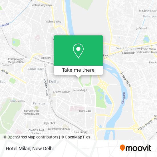 Hotel Milan map