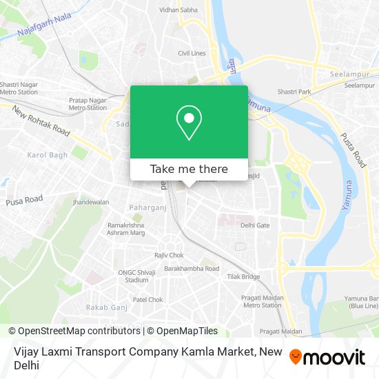 How to get to Vijay Laxmi Transport Company Kamla Market in Delhi