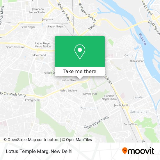 Lotus Temple Marg map
