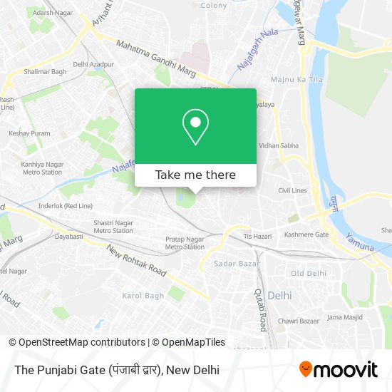 The Punjabi Gate (पंजाबी द्वार) map