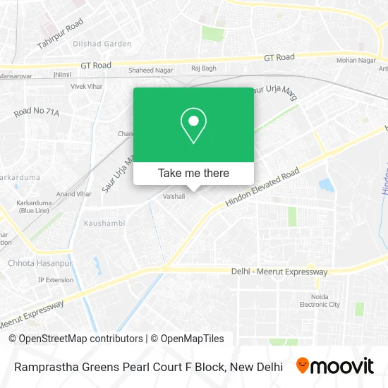 Ramprastha Greens Pearl Court F Block map