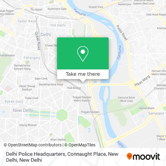 Delhi Police Headquarters, Connaught Place, New Delhi map