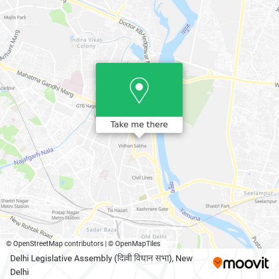 Delhi Legislative Assembly (दिल्ली विधान सभा) map
