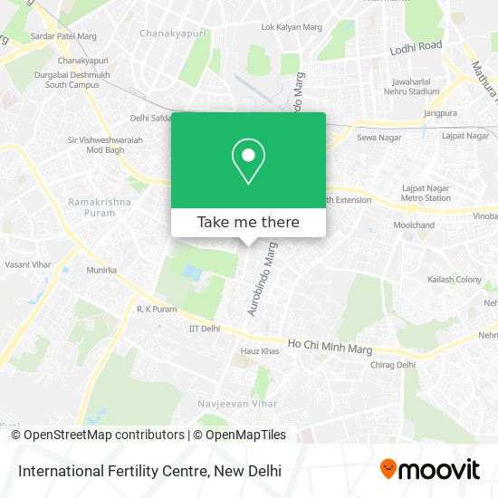 International Fertility Centre map