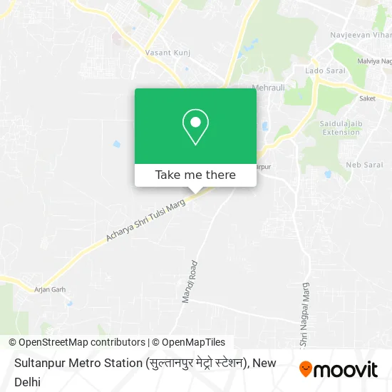 Sultanpur Metro Station (सुल्तानपुर मेट्रो स्टेशन) map