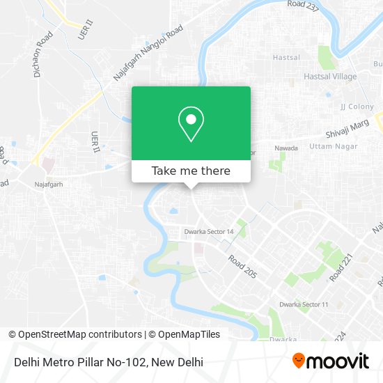 Delhi Metro Pillar No-102 map